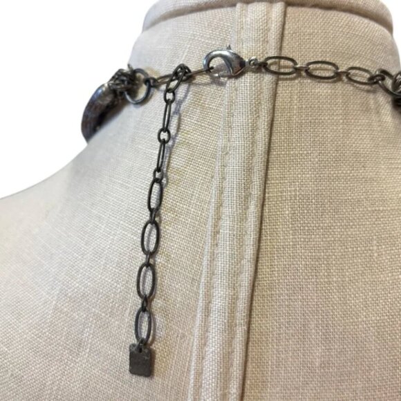 Ayala Bar Sliver/Blue/Purple Necklace - Picture 3 of 3